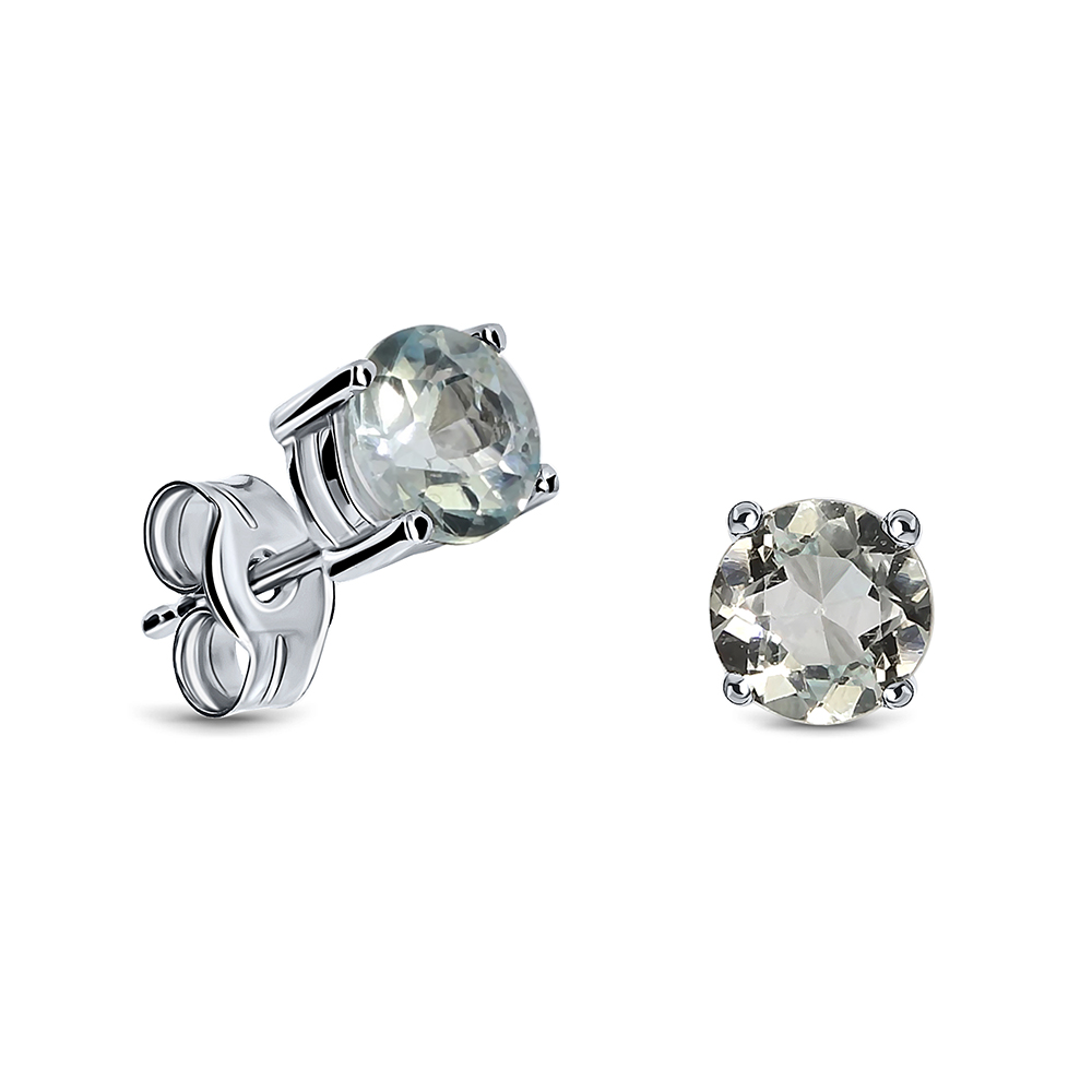 Miore Earrings Orecchini oro bianco 9Kt topazio blu