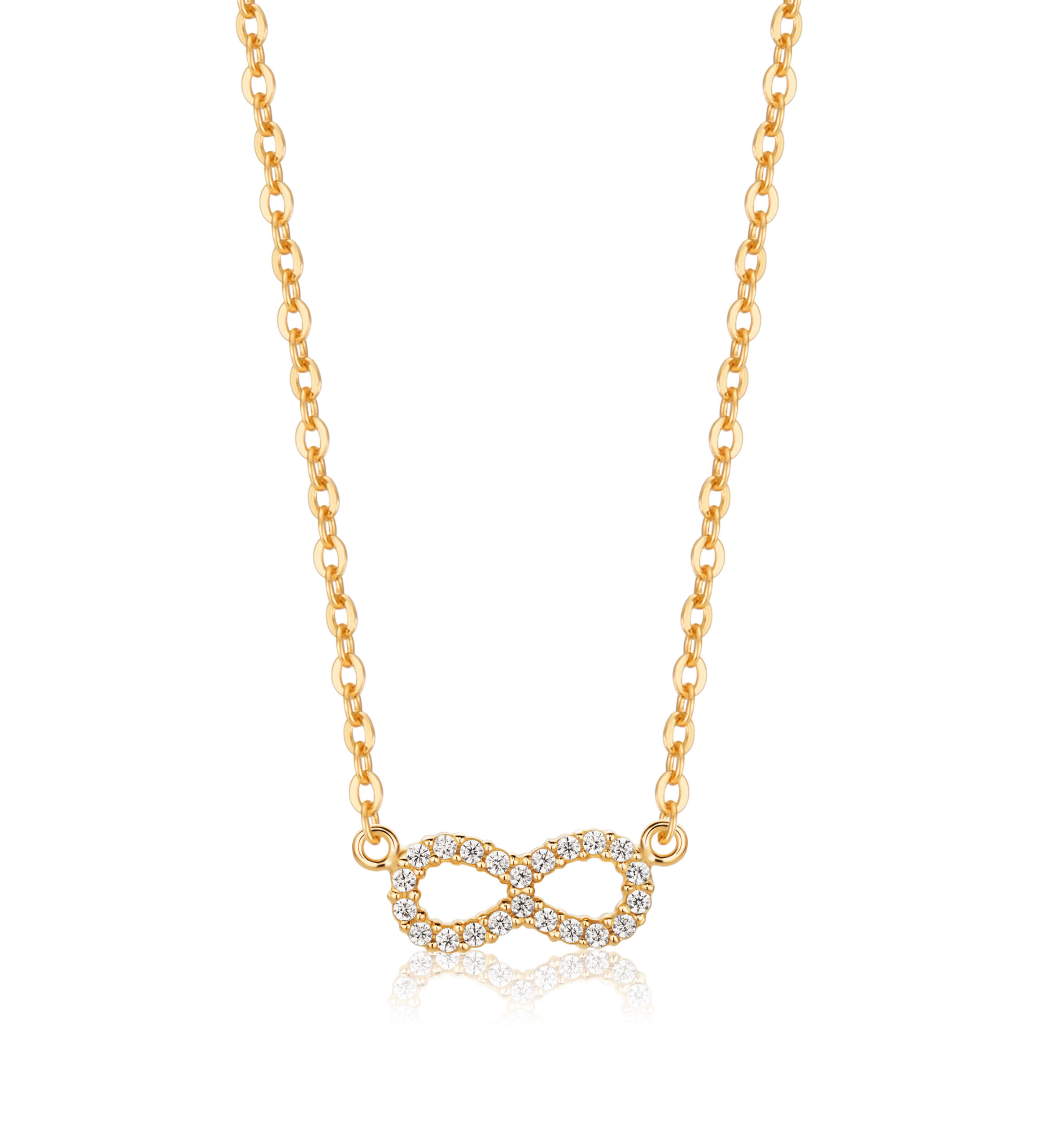 Miore Necklace Collana in Oro Giallo 9kt Zirconia Cubica
