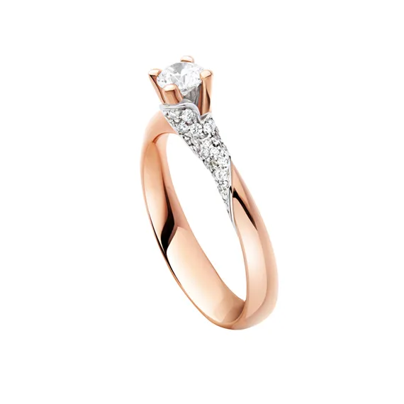 Polello Si Lo Voglio solitario oro bianco diamante