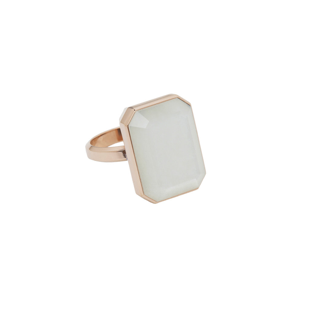 Ringly Luxe First Date Anello Smart Pietra Luna Oro Rosa 7
