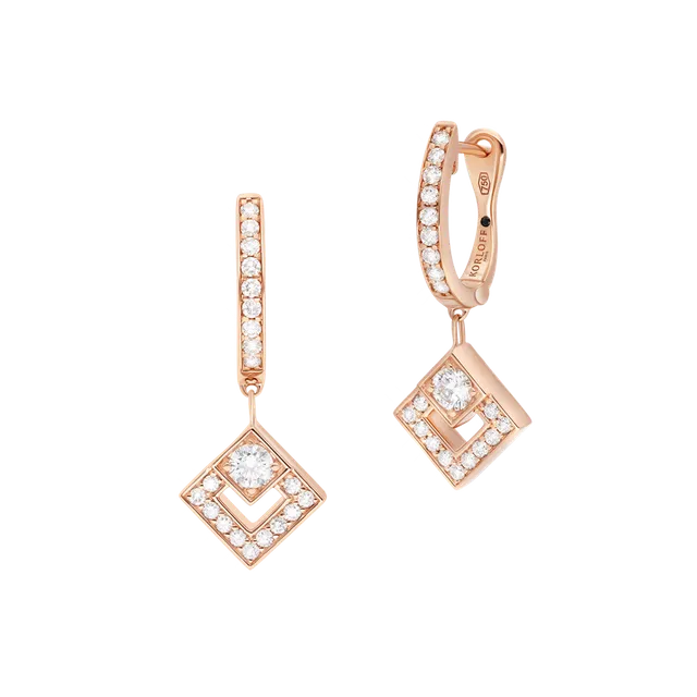 Korloff Éclat JL-JEE07-PG/D orecchini oro rosa diamanti