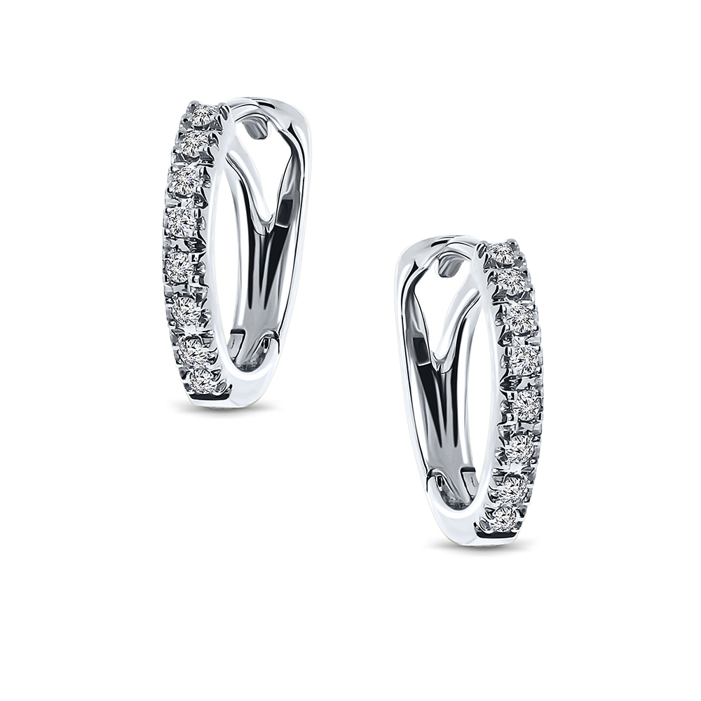 Miore Orecchini Oro Bianco 18Kt