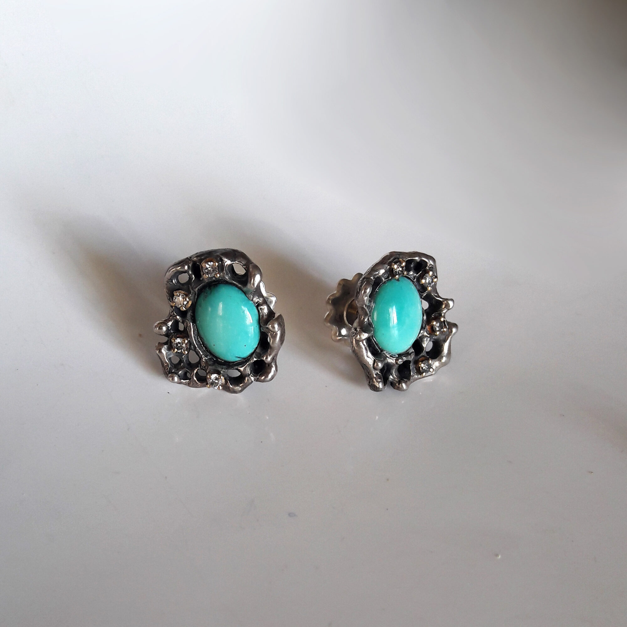 Anna Gioielli Jolly Jewels Orecchini Turchese Diamanti Oro