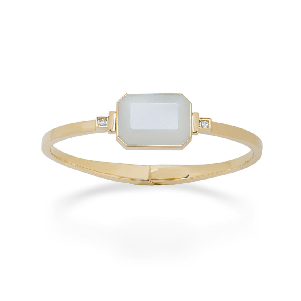 Ringly Luxe Photo Booth bracciale Moonstone oro S/M