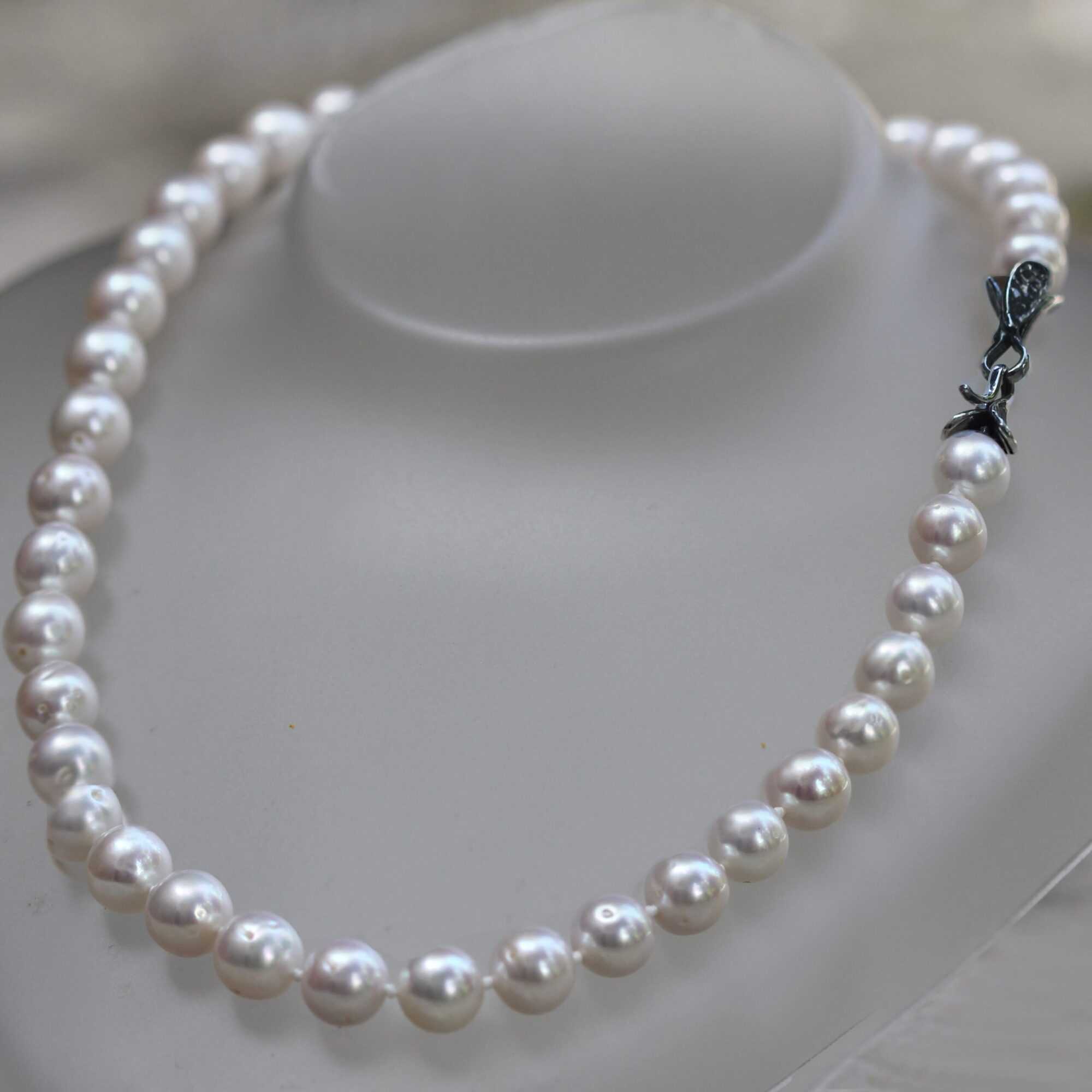 Anna Gioielli Choker Collana Perle Argento 48 cm 10/11 mm