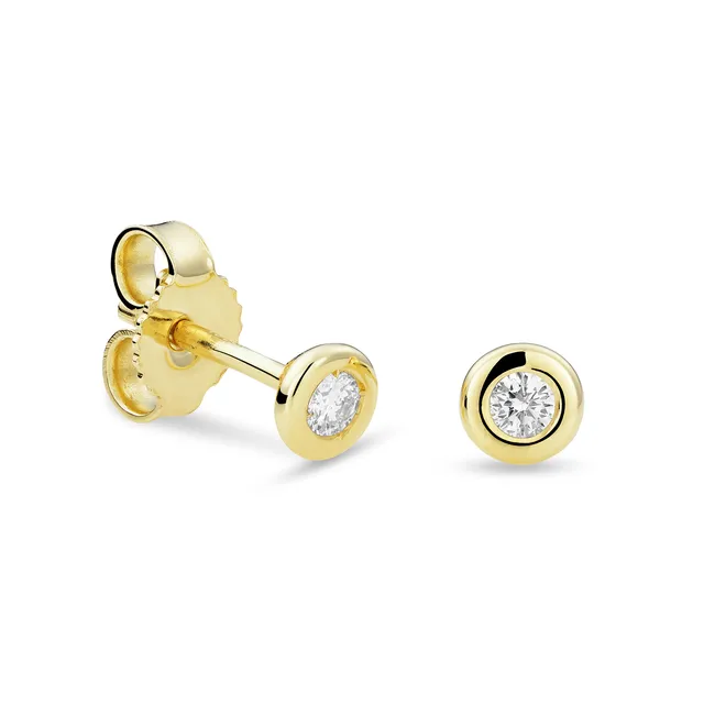 Miore orecchini oro giallo 14 kt 585 massiccio