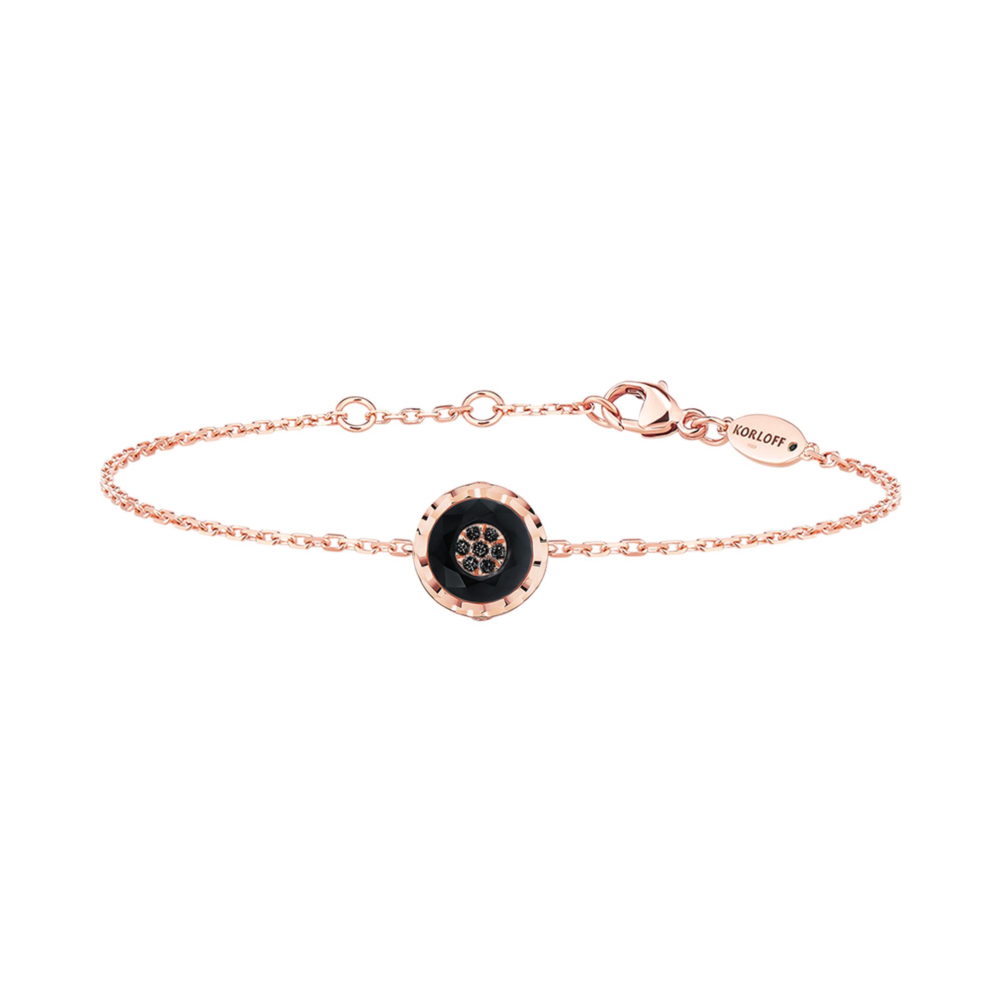 Korloff Je Play JL-JJPB02 bracciale oro rosa onice diamanti neri