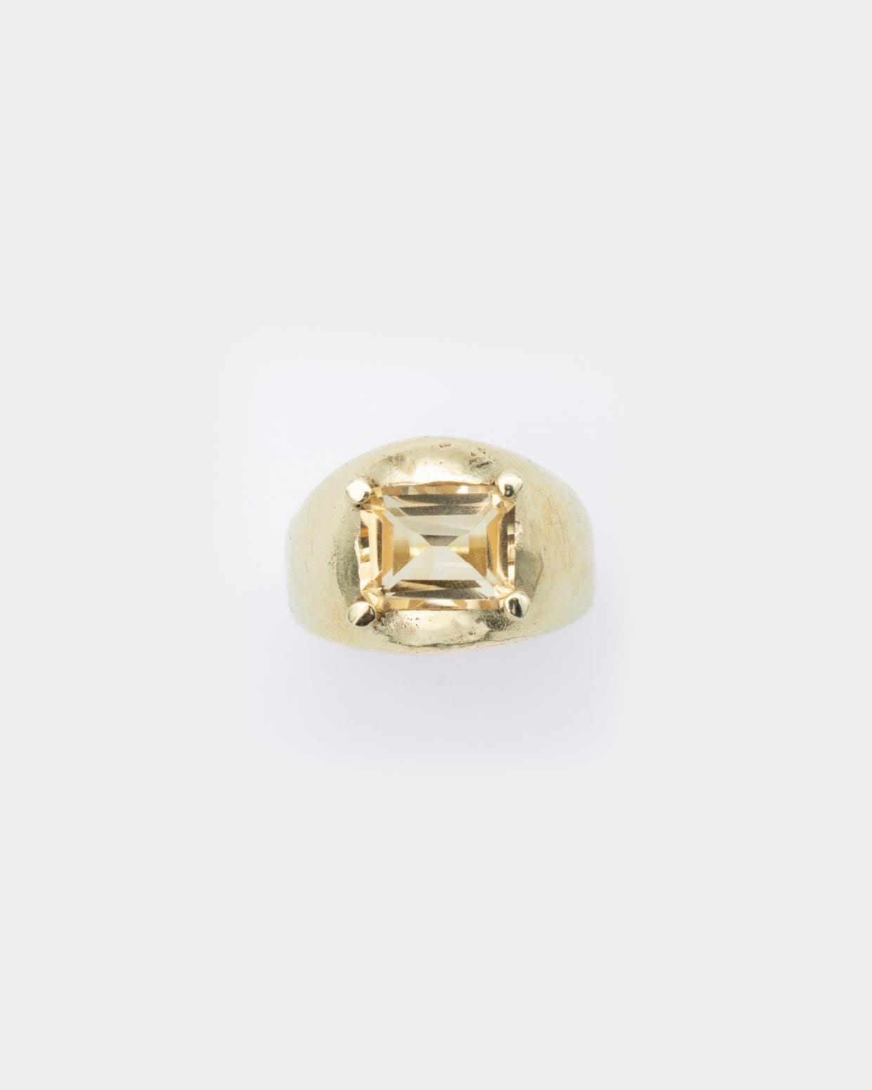Voodoo Jewels Bold Shapes Elara anello citrino taglio smeraldo