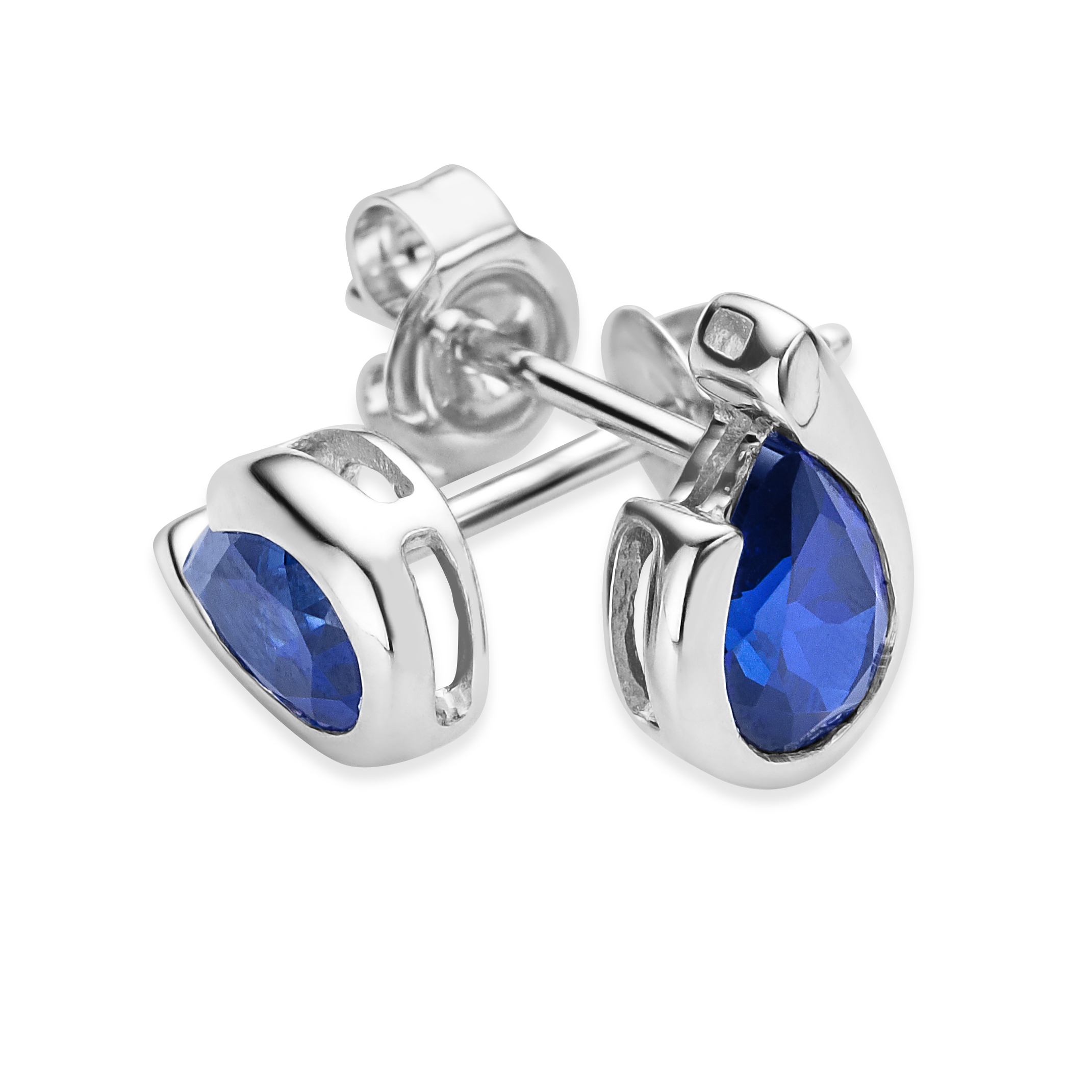 Miore Earrings orecchini oro bianco 9KT zaffiro