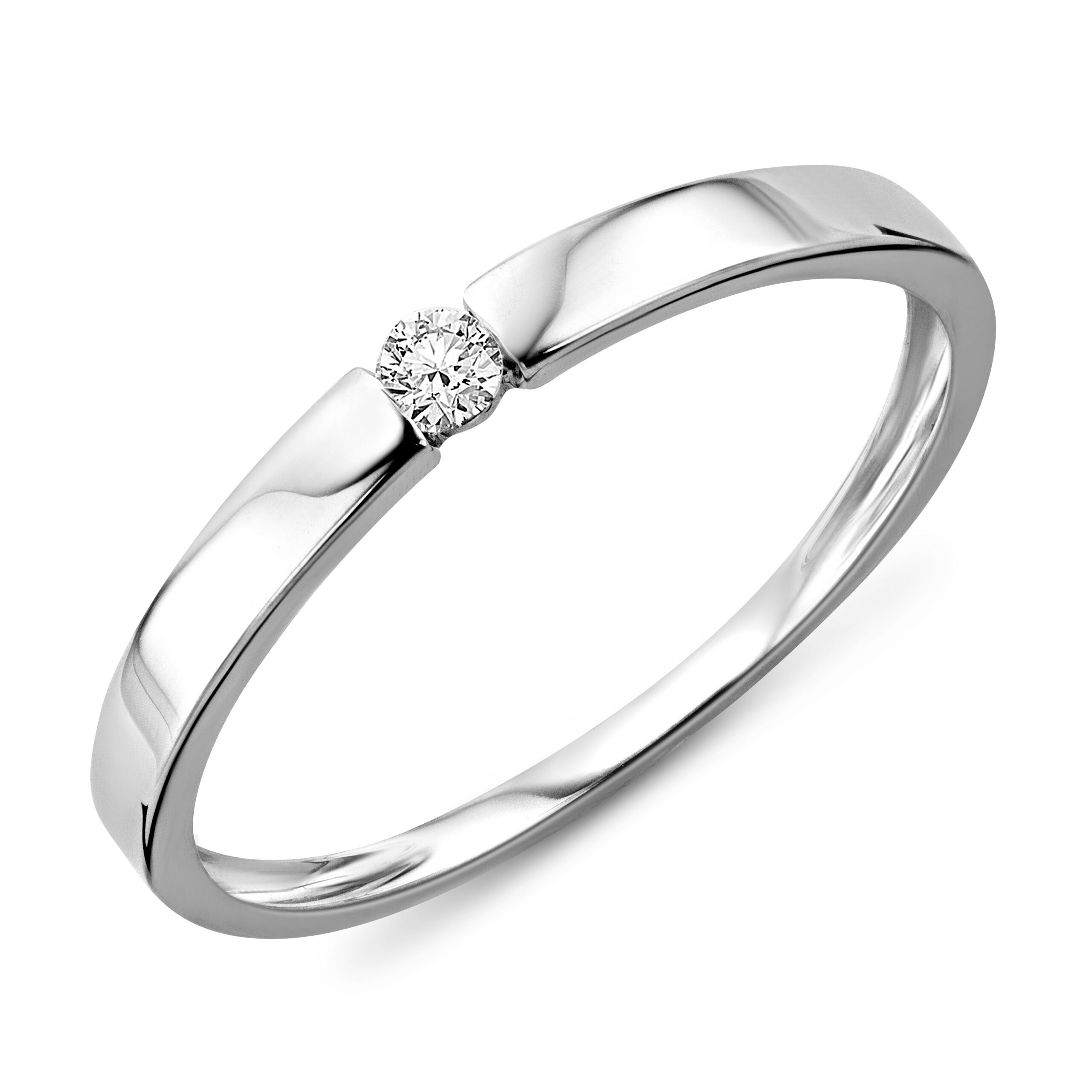 Miore Ring anello oro bianco 9kt 375