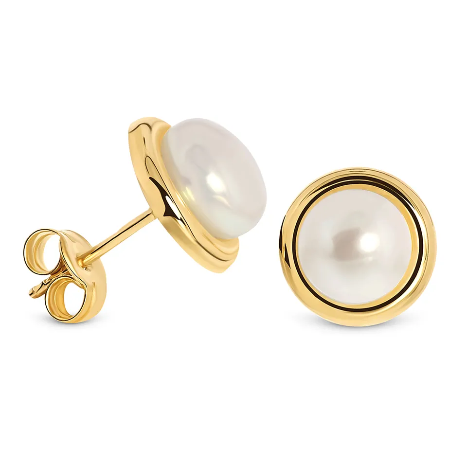 Miore Earrings orecchini oro giallo 375 perla dolce