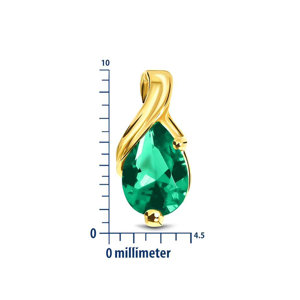 Miore Earrings Orecchini Oro Giallo 14KT Smeraldo Creato