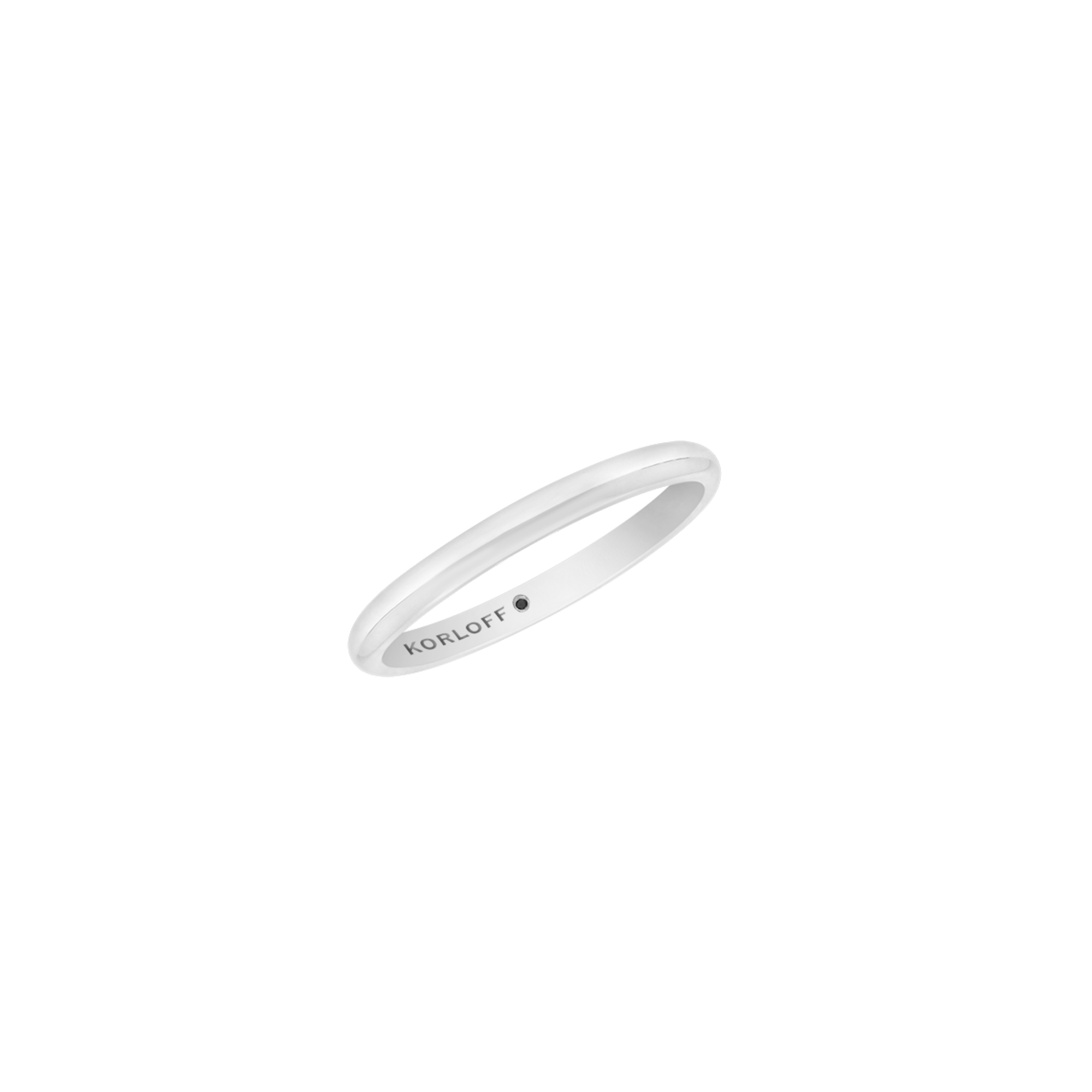 Korloff Jonc Parisien JL-JBA02-PL anello platino 2,5 mm