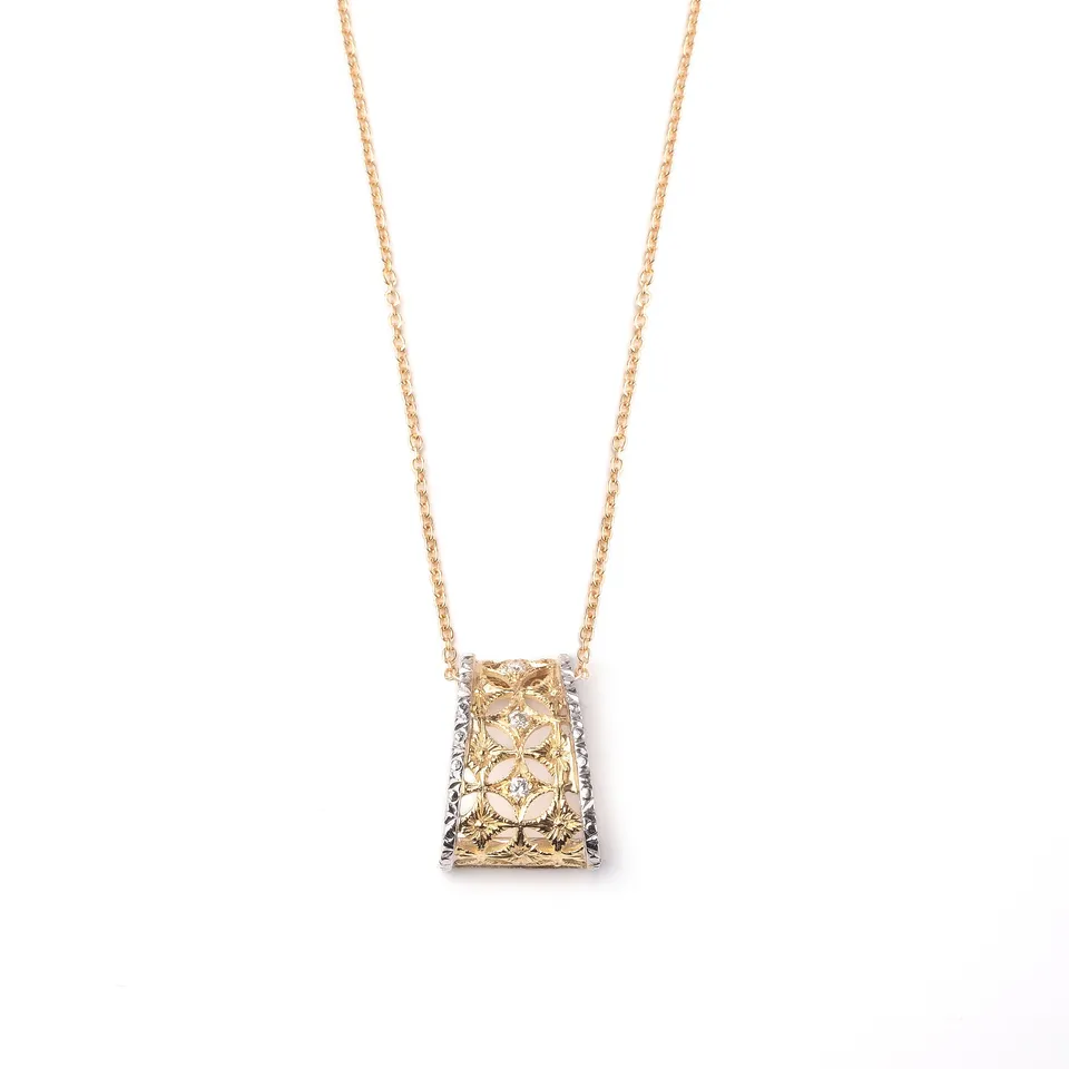 Noi Gioielli Firenze 1873 Ornato pendente oro collana diamanti