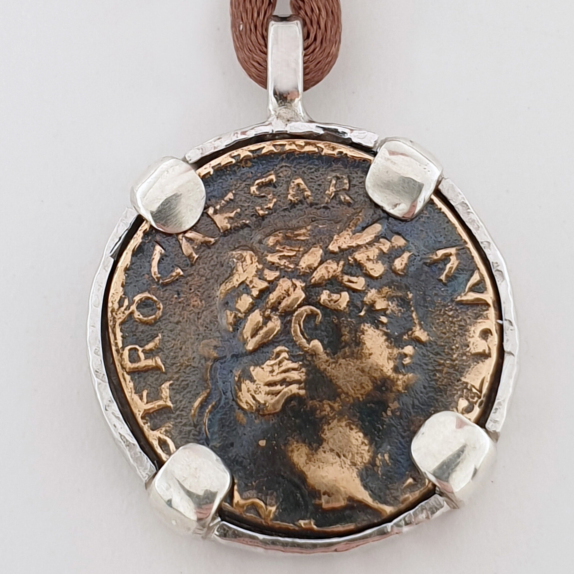 Anna Gioielli Monete Romane Pendente argento moneta bronzo