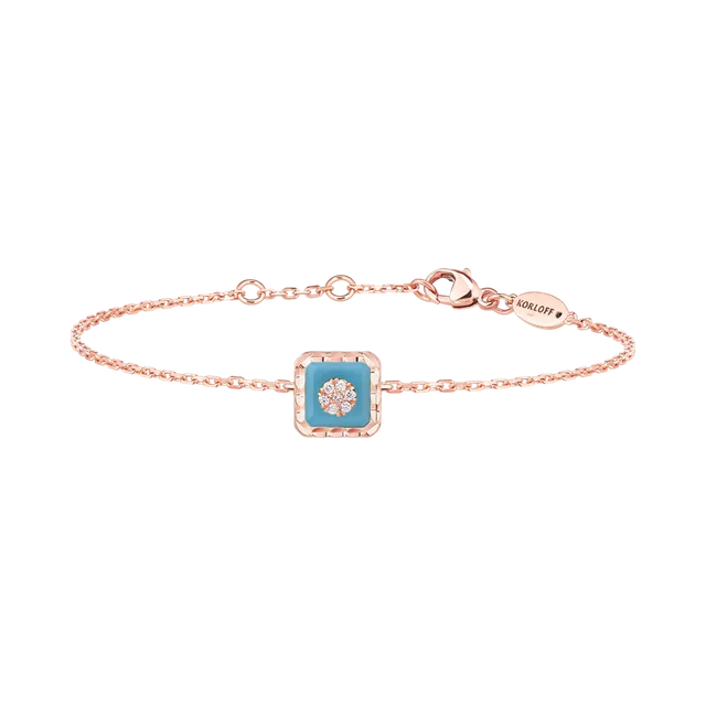 Korloff Je Play JL-JJPB01 bracciale oro rosa diamanti turchese