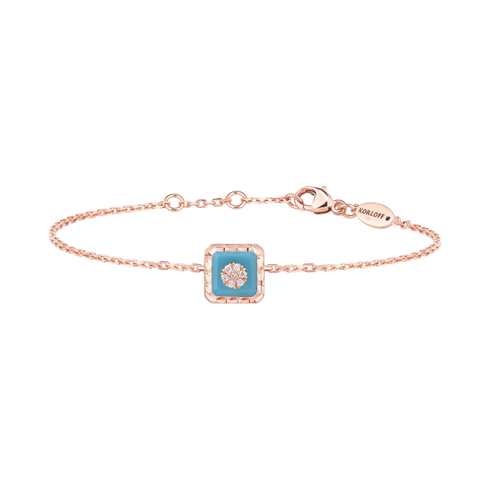 Korloff Je Play JL-JJPB01 bracciale oro rosa diamanti turchese