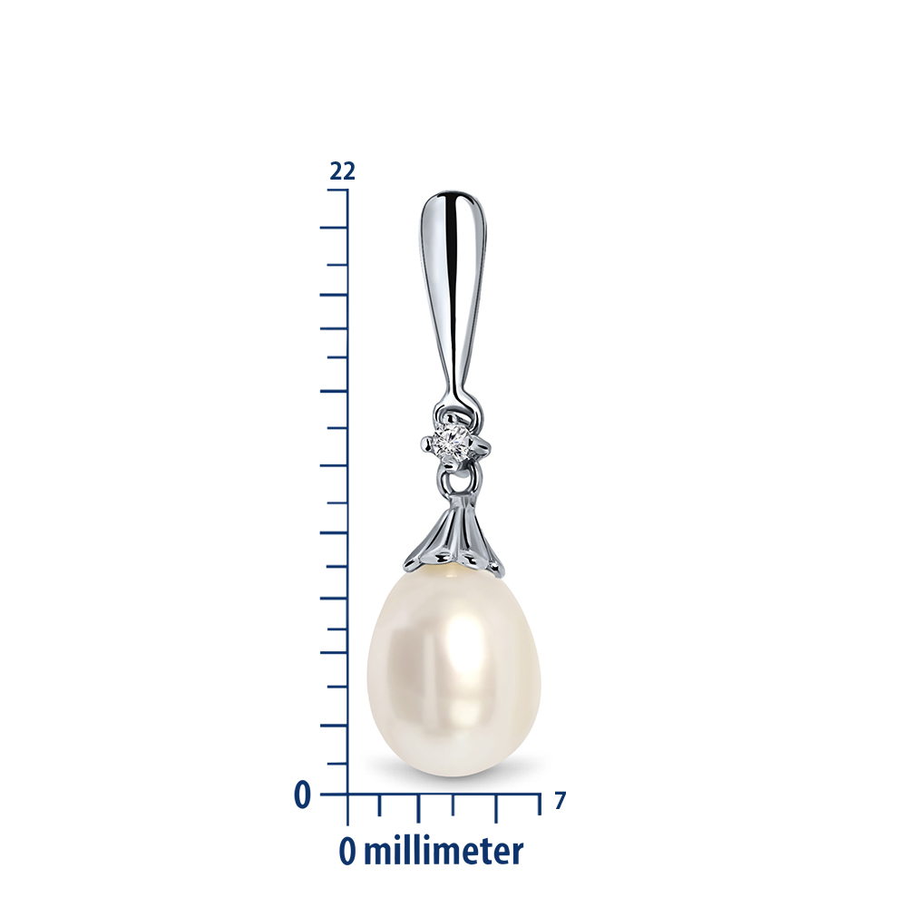 Miore Orecchini oro bianco 9kt perla