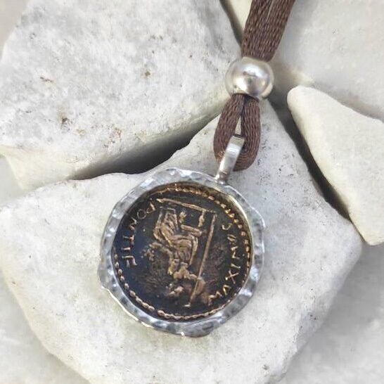 Anna Gioielli Monete Romane Pendente argento moneta bronzo