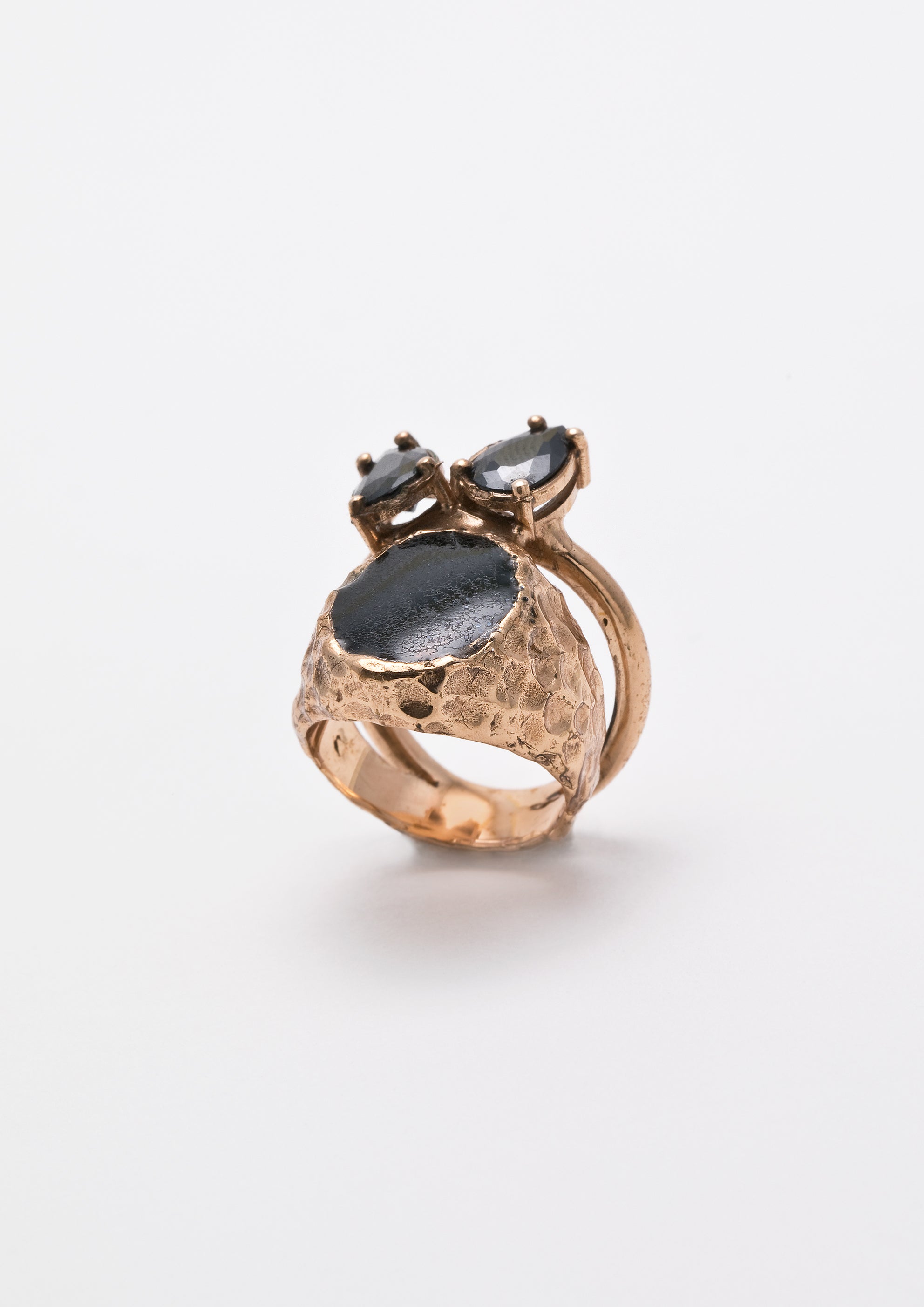 Voodoo Jewels Sigilla Black Sigillum anello bronzo dorato