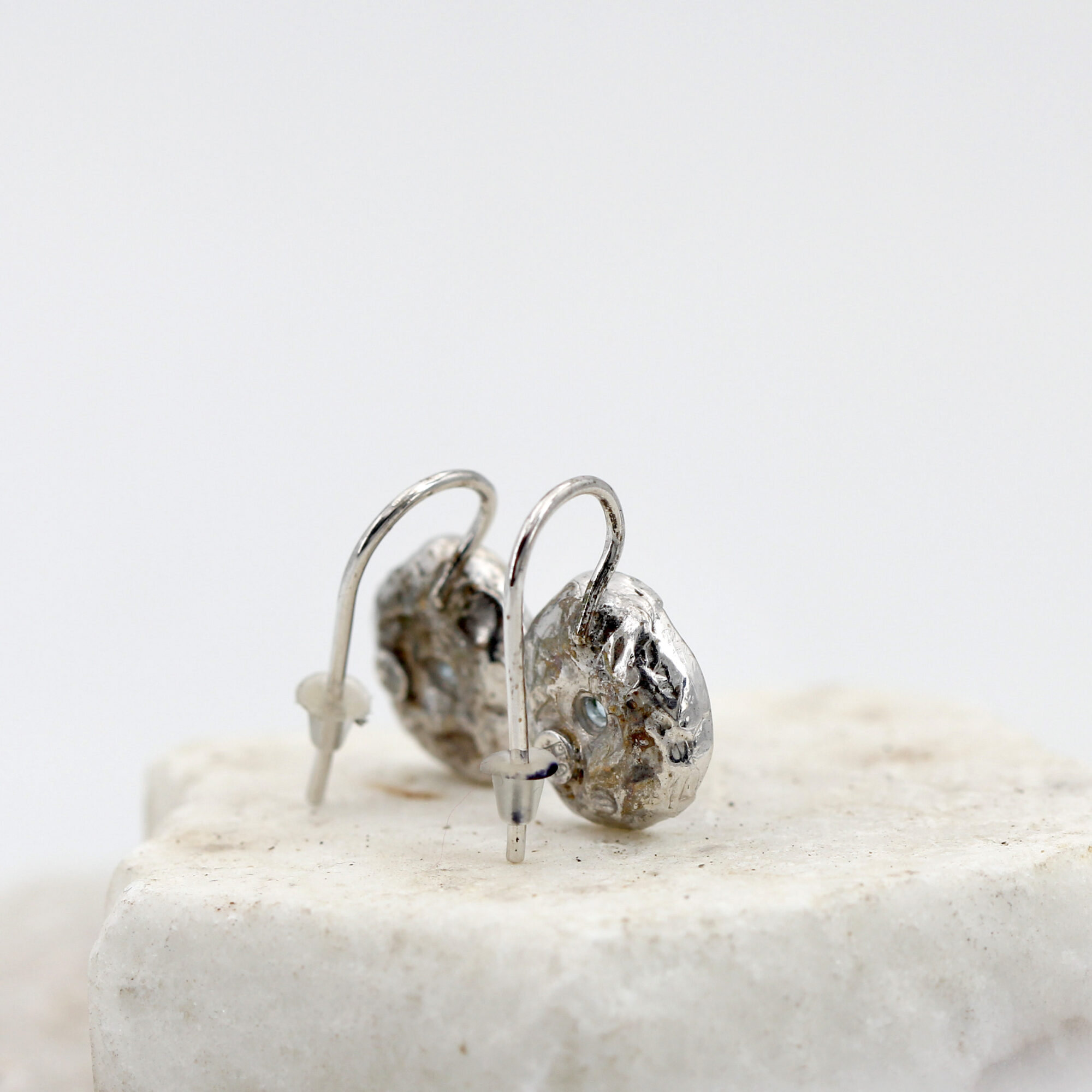 Anna Gioielli Winter Flower Orecchini Argento Topazio Blu