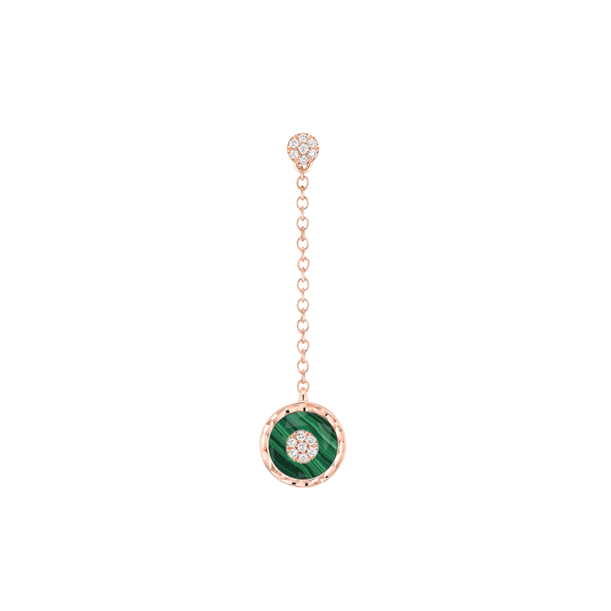 Korloff Je Play JJPE06 orecchino oro rosa malachite