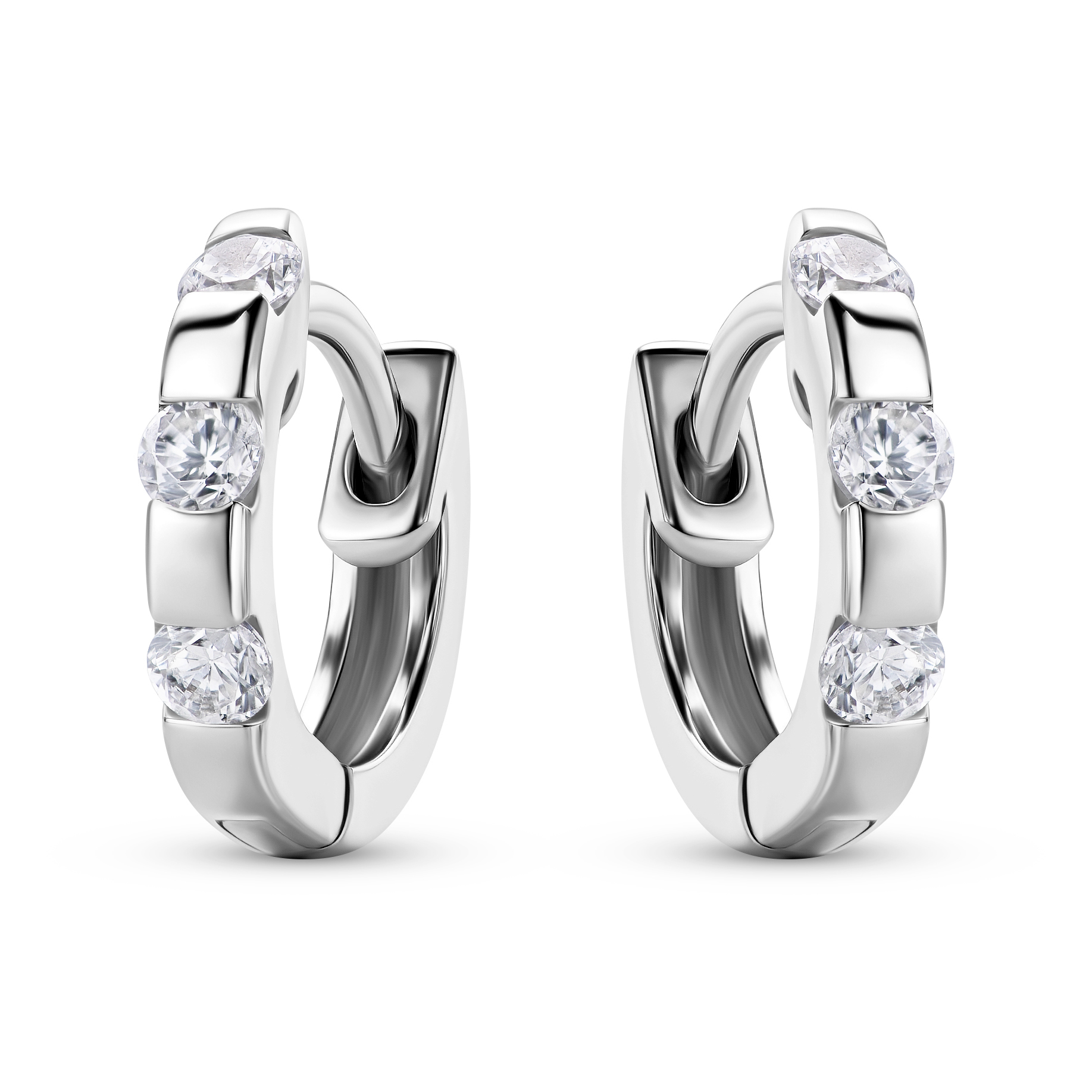 MIORE Orecchini argento 925 con zirconia cubica