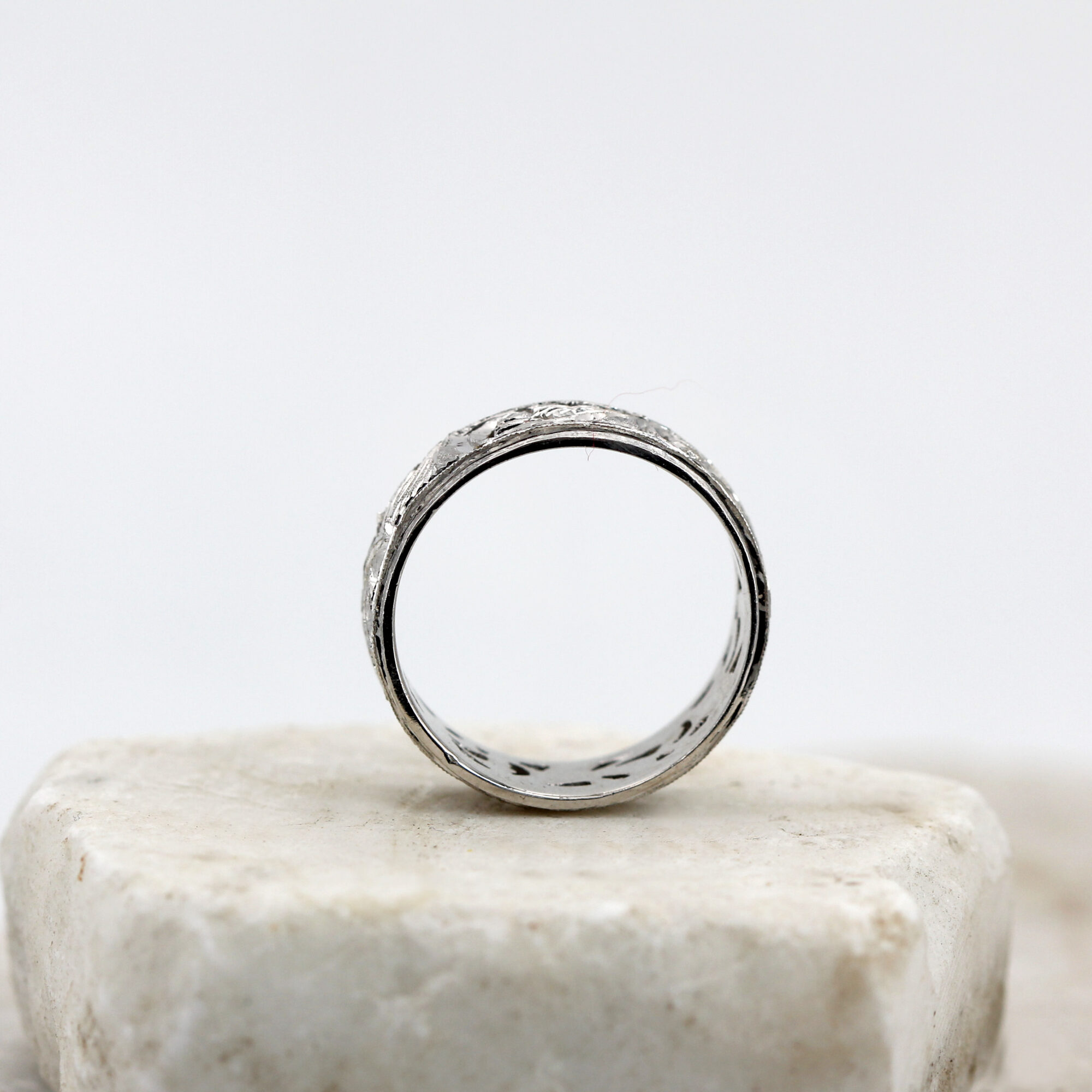 Anna Gioielli Anelli Anello Fascia Floreale Argento 925 Traforato