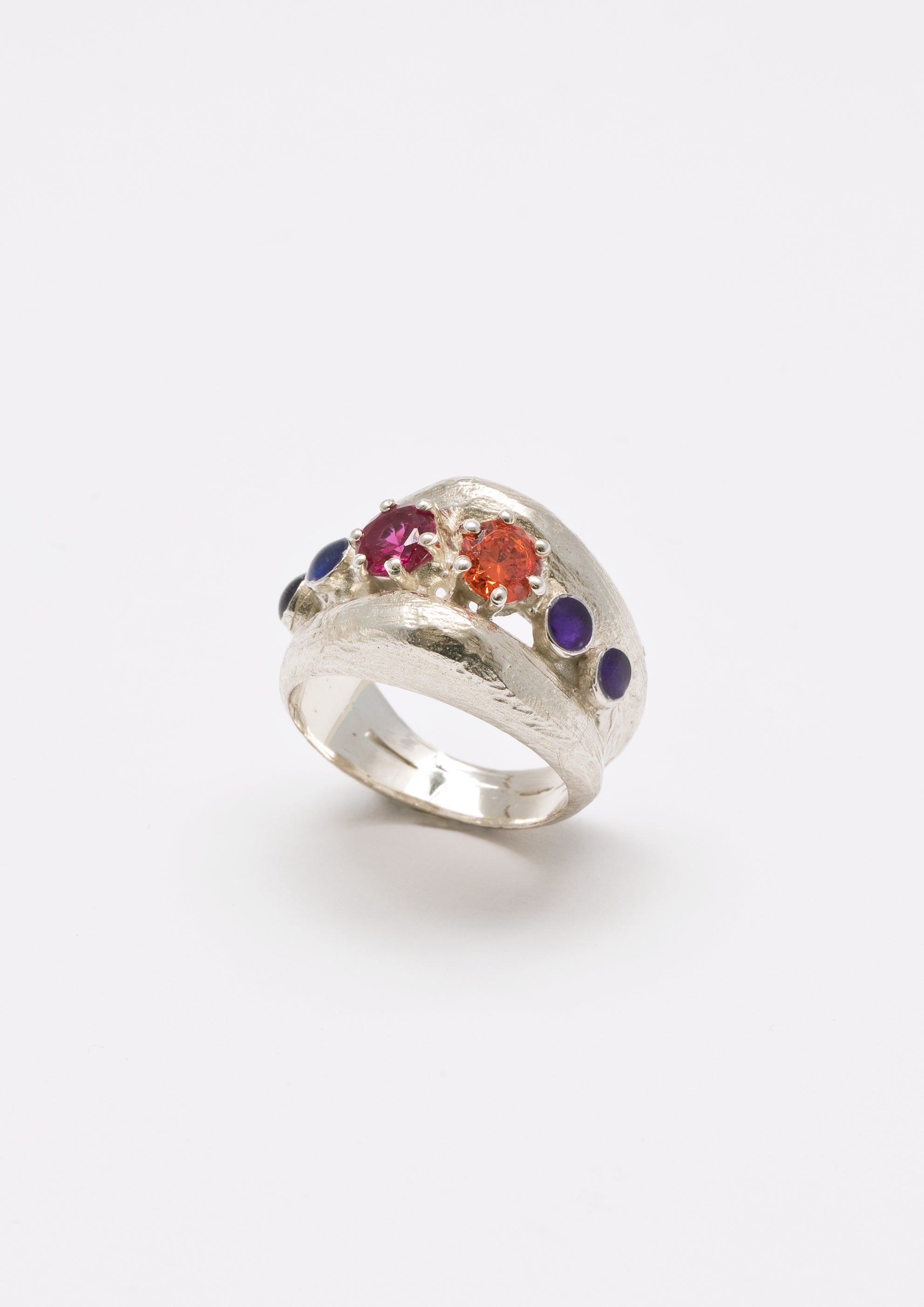 Voodoo Jewels Bold Shapes Suri anello argento misura M