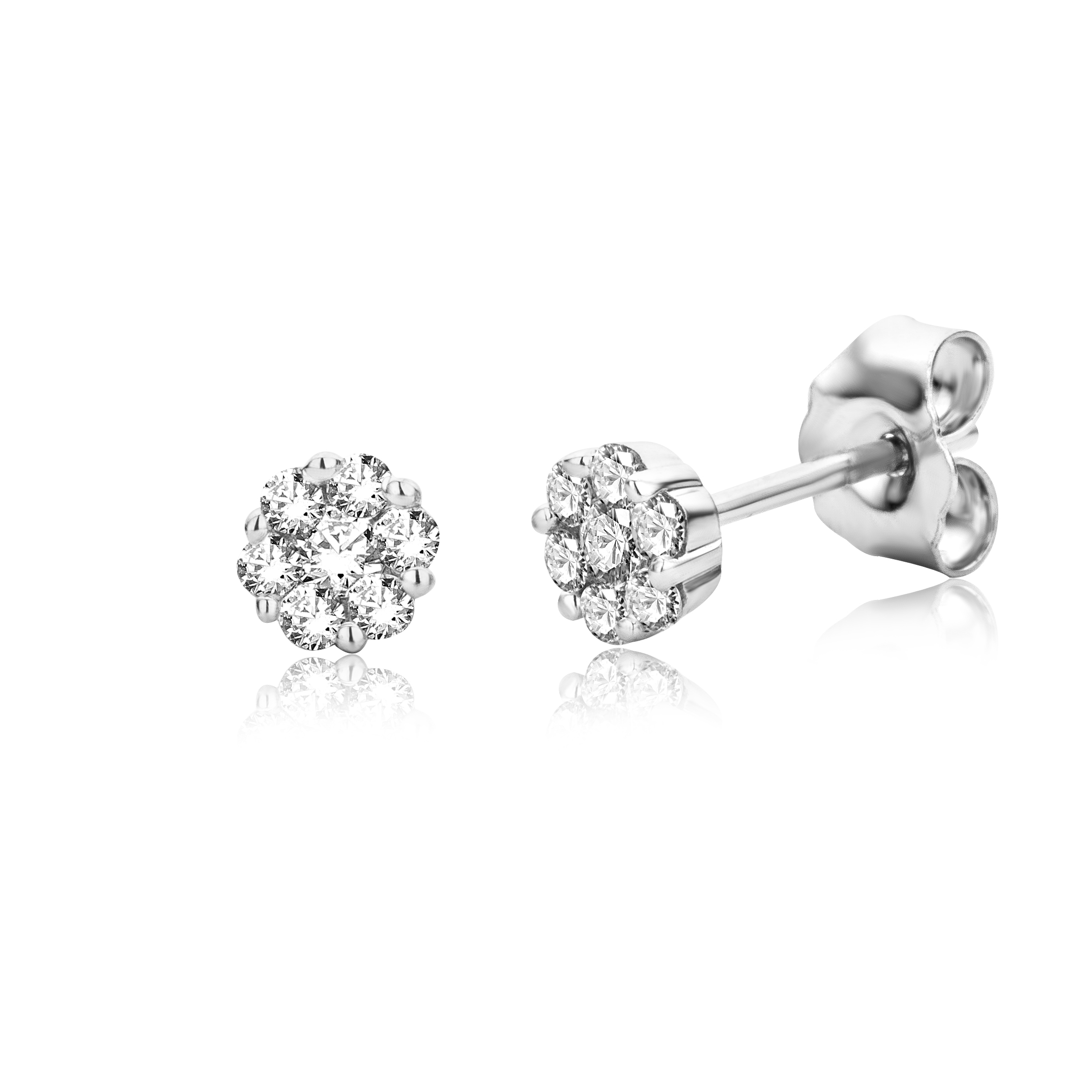 Miore Orecchini Oro Bianco 9Kt 375 Donna