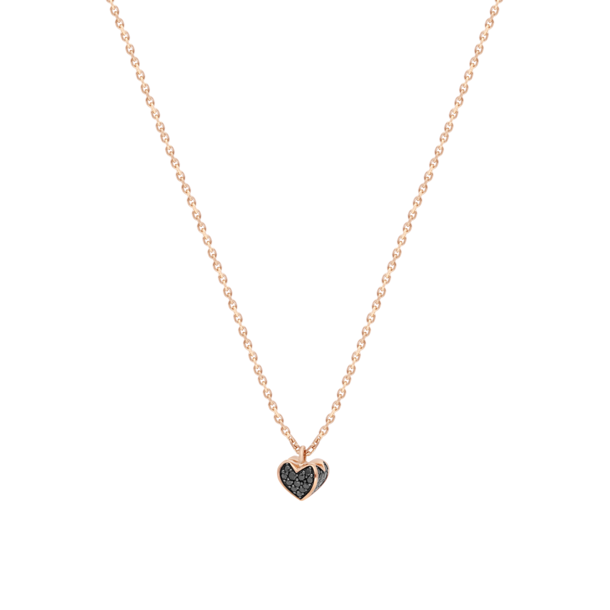 Korloff Korlove JL-JKVP01-PG collana oro rosa diamanti neri 1 cuore