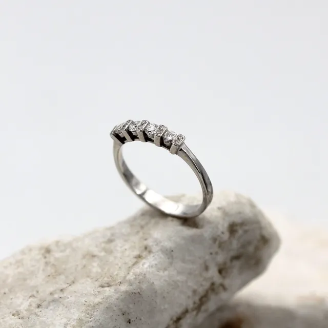 Anna Gioielli Classici Anello Oro Bianco Diamanti 0,29 ct