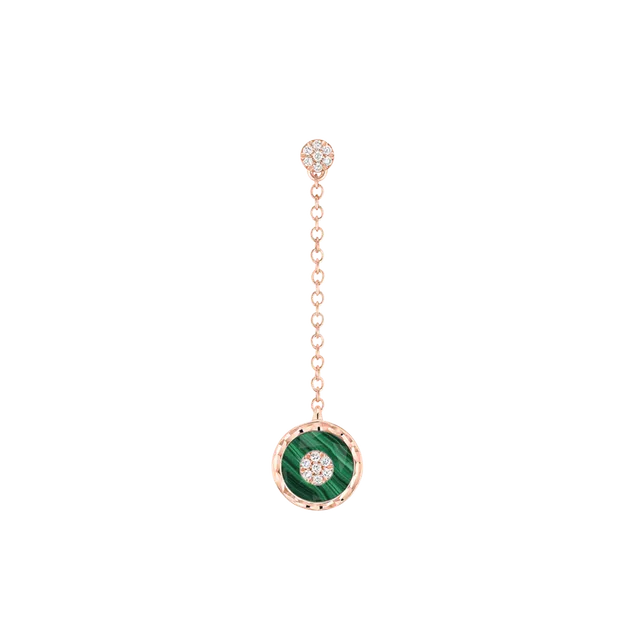 Korloff Je Play JJPE06 orecchino oro rosa malachite