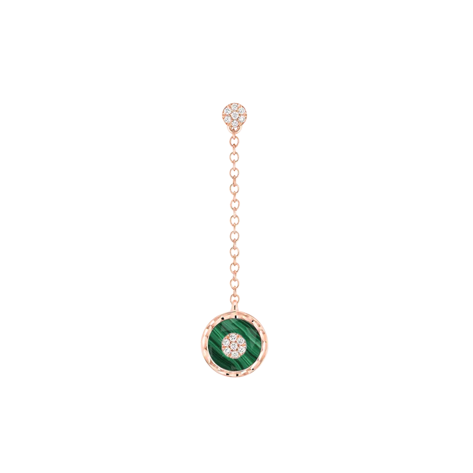 Korloff Je Play JJPE06 orecchino oro rosa malachite