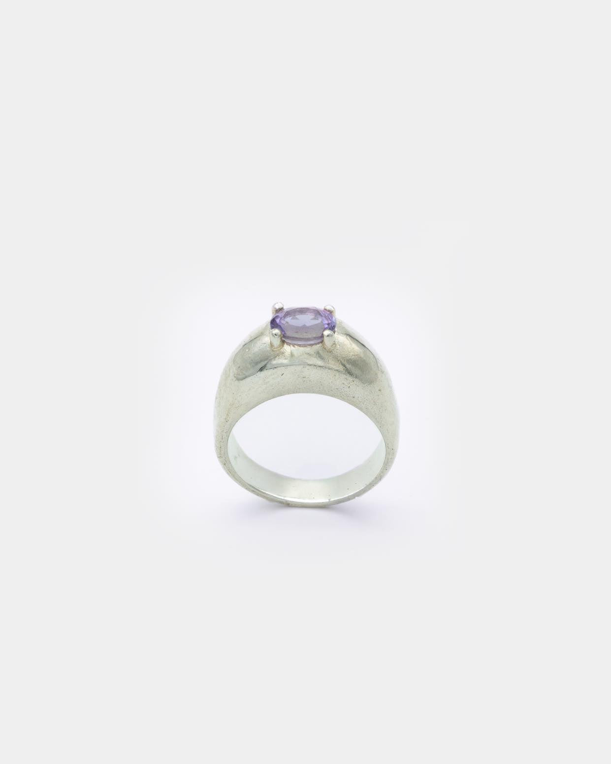 Voodoo Jewels Bold Shapes Vega Anello Argento Ametista Ovale