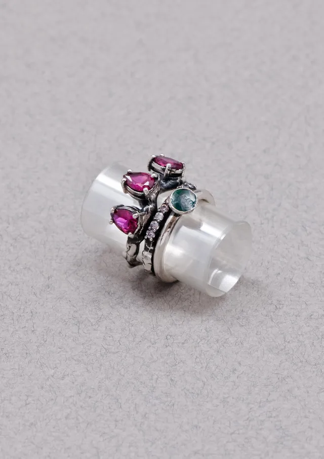 Voodoo Jewels Bold Shapes Tullia anello argento goccia