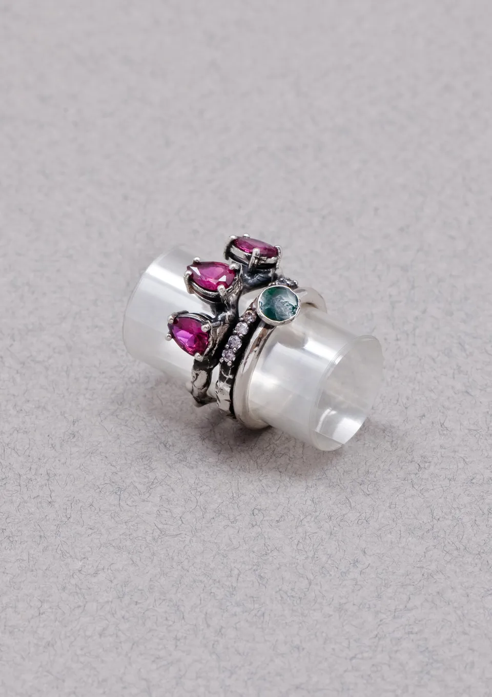 Voodoo Jewels Bold Shapes Tullia anello argento goccia
