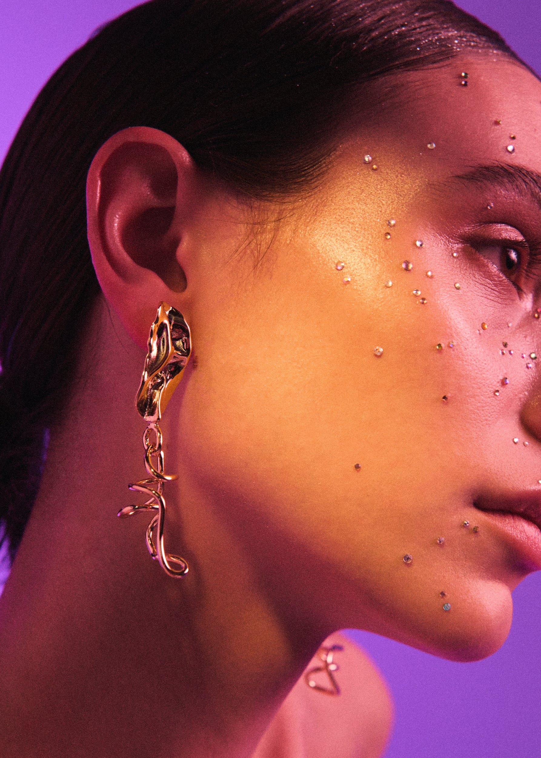Voodoo Jewels Bold Shapes Ahome orecchini bronzo oro