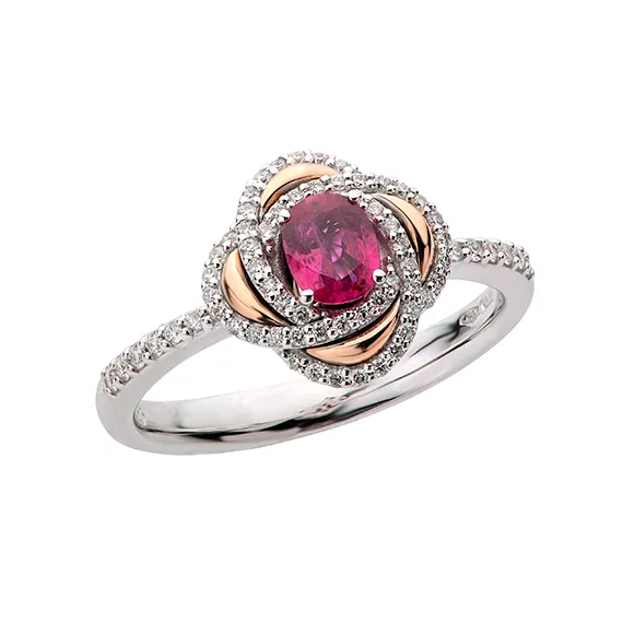 Polello Centrika Anello Rubino oro rosa 18 kt