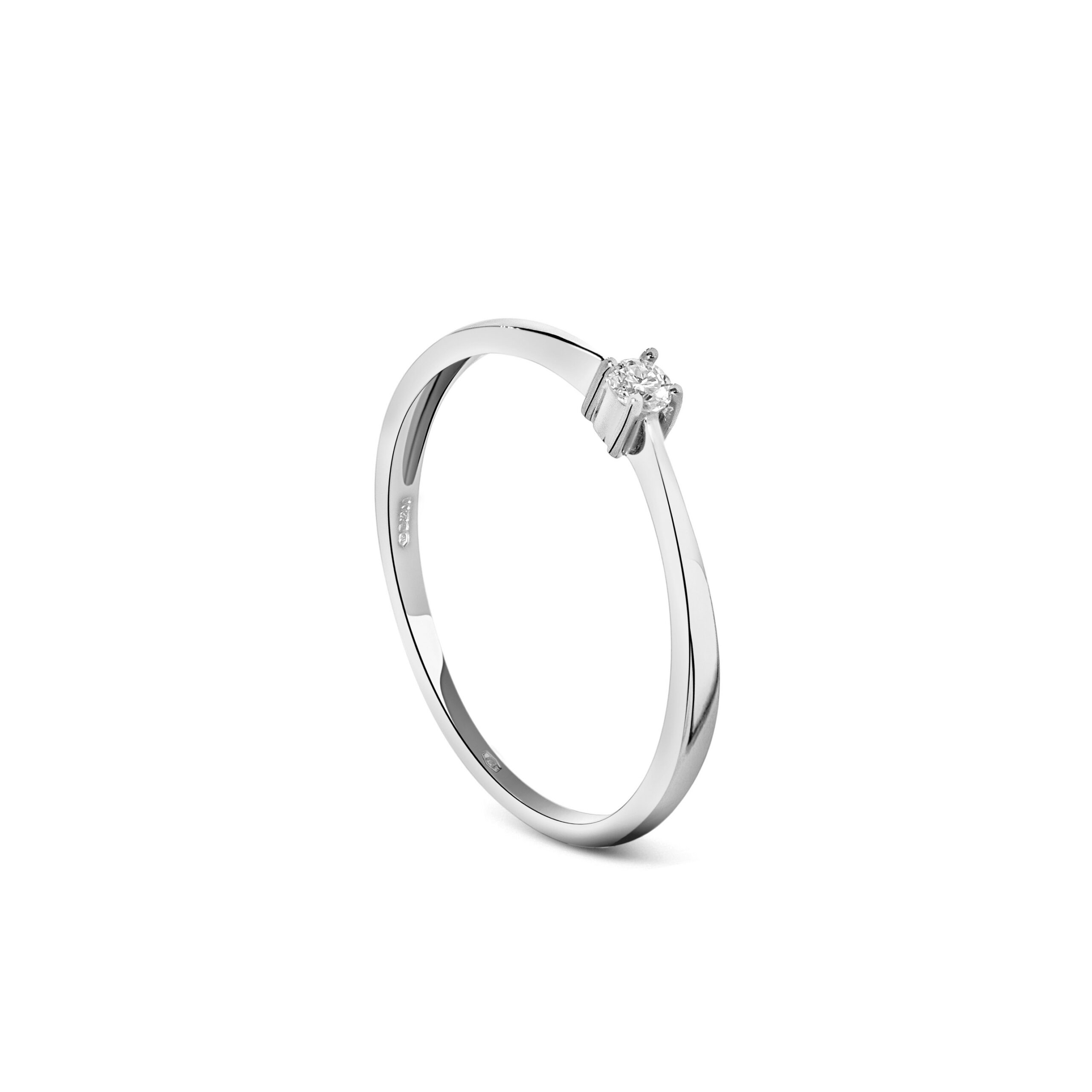Miore Ring Anello oro bianco 9kt classico