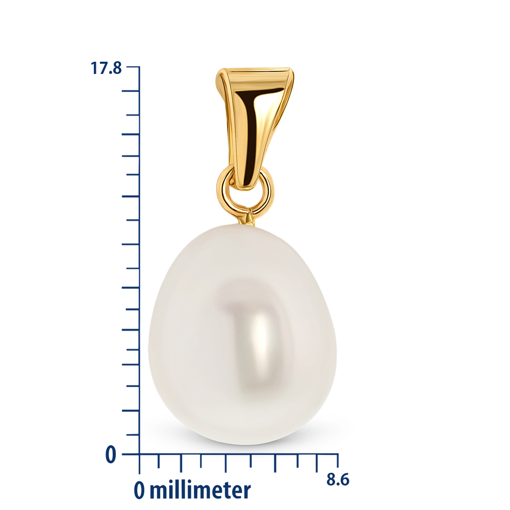 Miore Pendant Ciondolo Oro Giallo 14Kt Perla