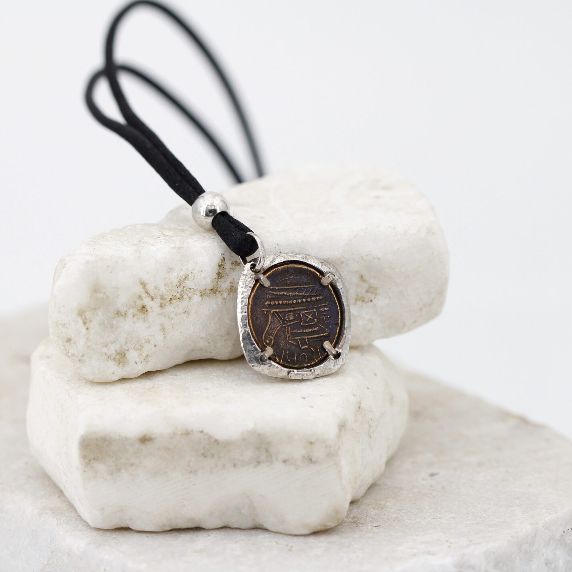 Anna Gioielli Monete Romane Pendente Argento Moneta Bronzo
