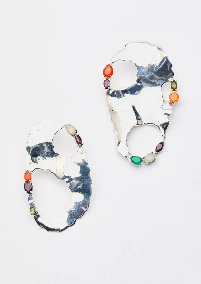 Voodoo Jewels Bold Shapes Hila orecchini pietre argento