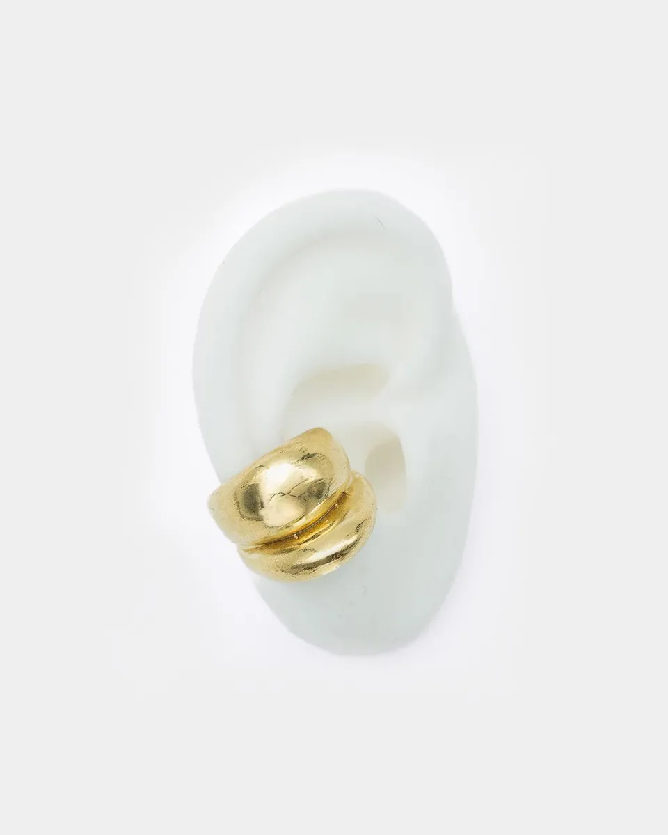 Voodoo Jewels Bold Shapes Elara Earcuff in Bronzo