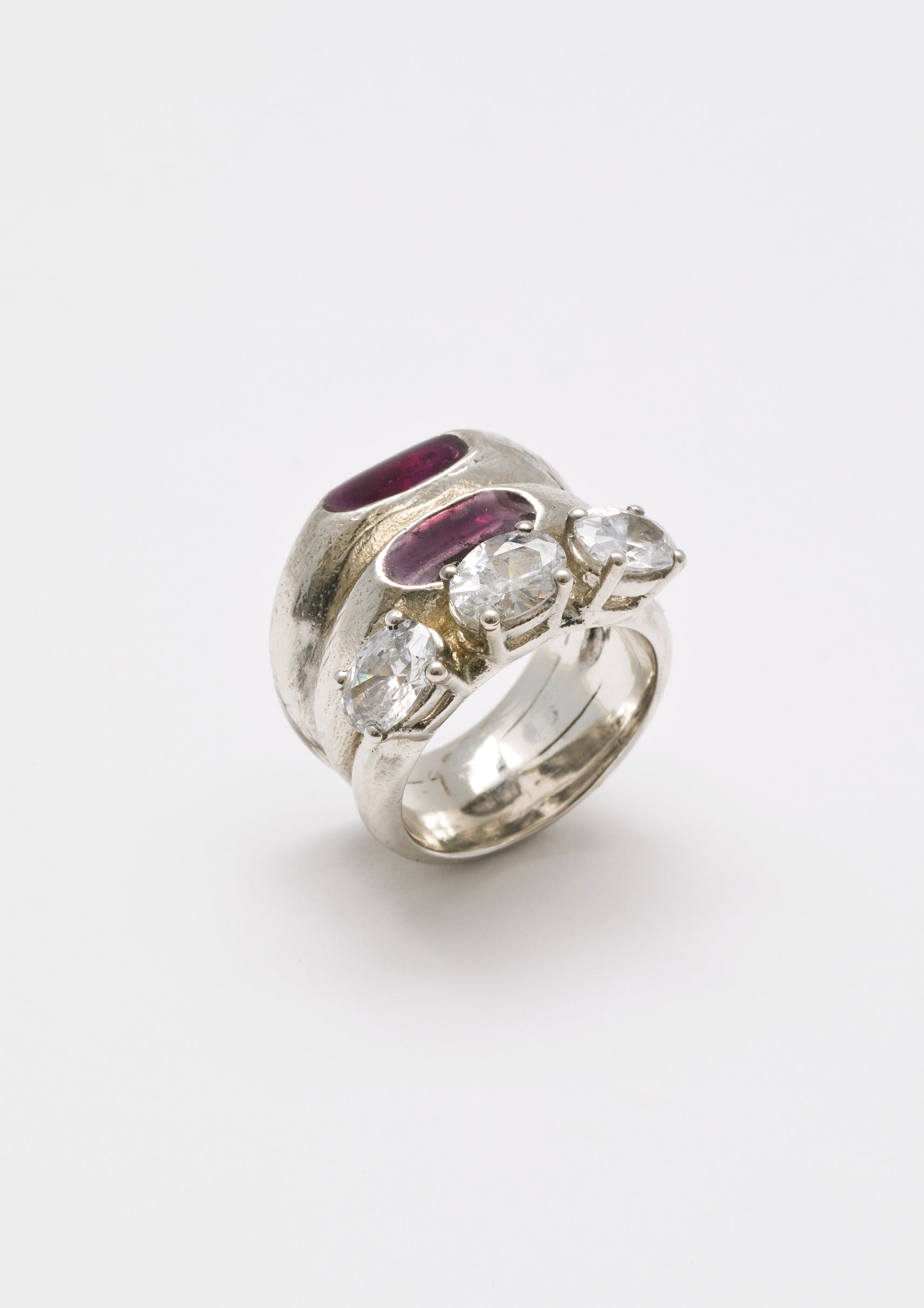 Voodoo Jewels Bold Shapes Aesun anello argento pietre semipreziose