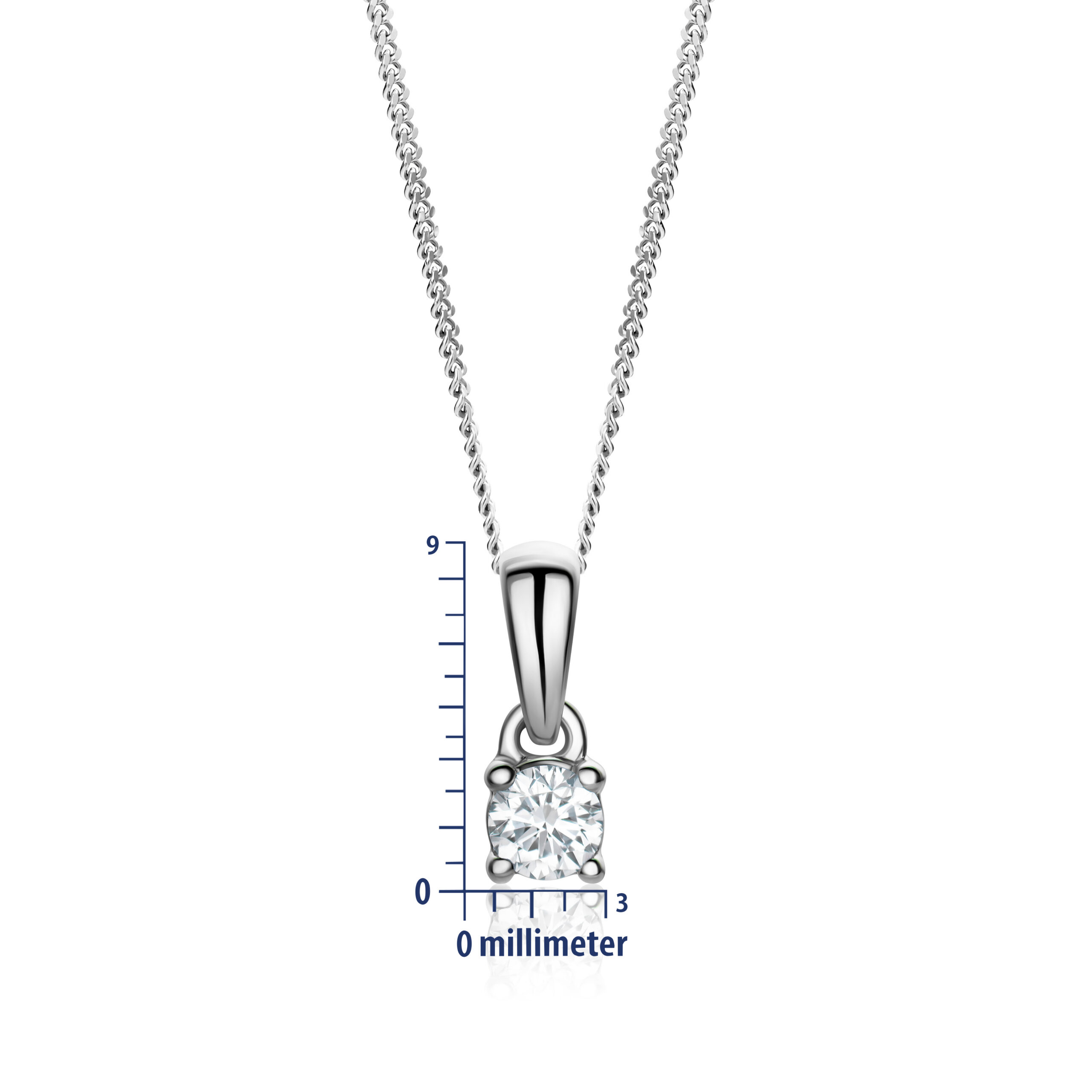 Miore Necklace Collana in Oro Bianco 14kt