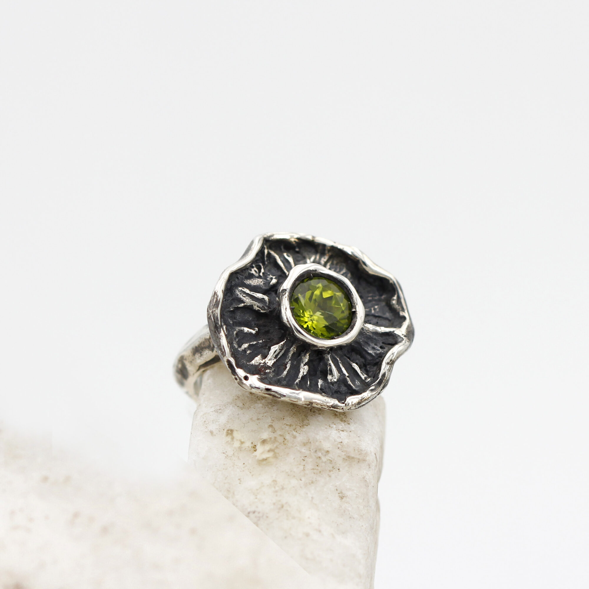 Anna Gioielli Anelli anello argento 925 peridoto fiore