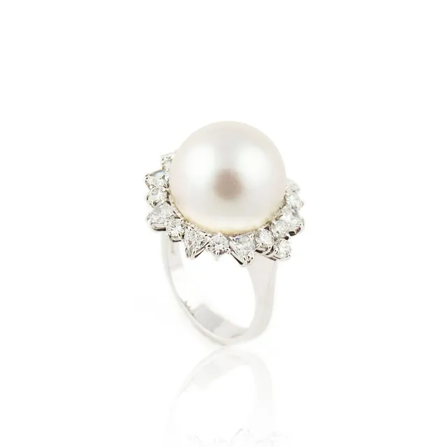 Noi Gioielli Firenze 1873 Perla Reale anello oro bianco perla