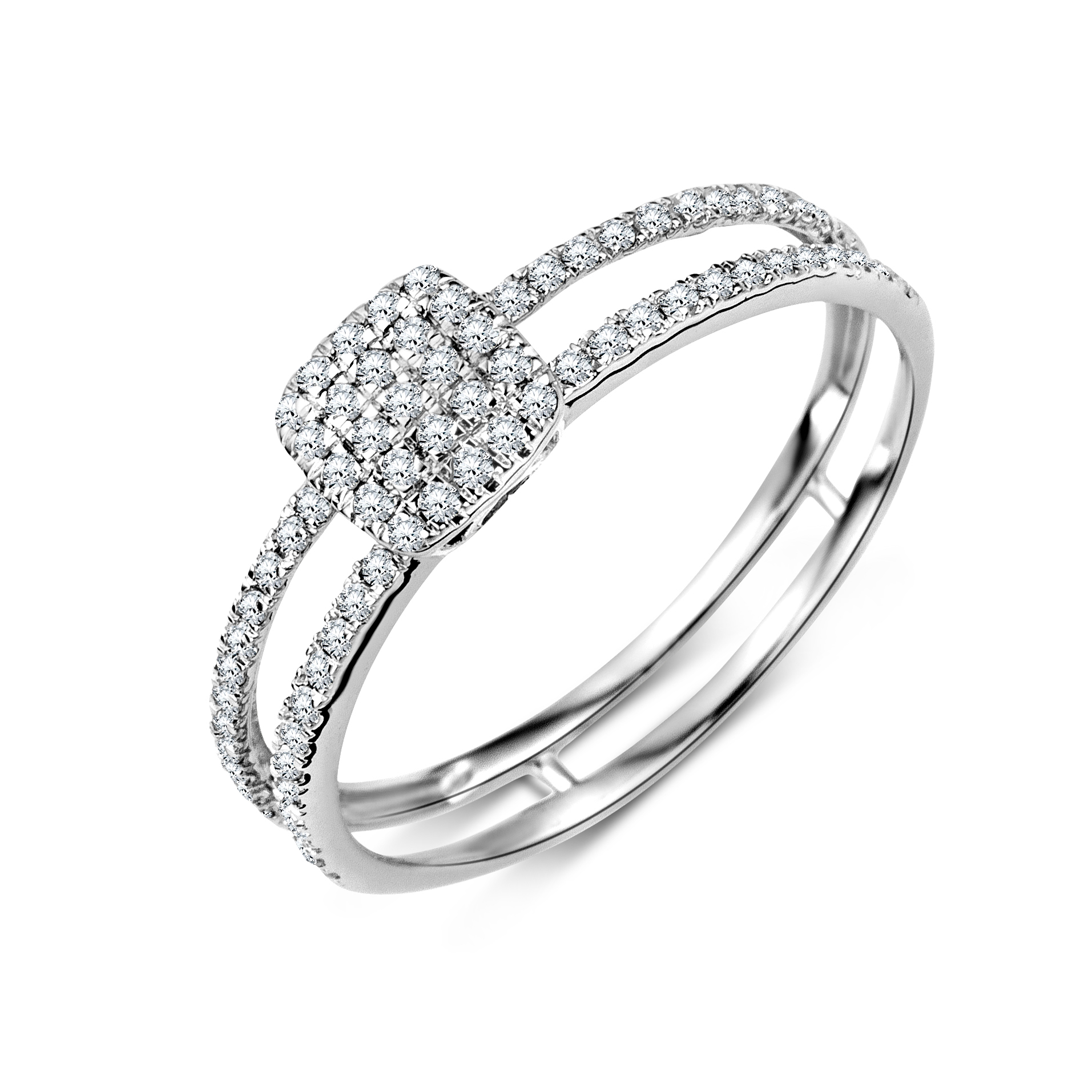 Miore Anello Oro Bianco 9 Kt 375