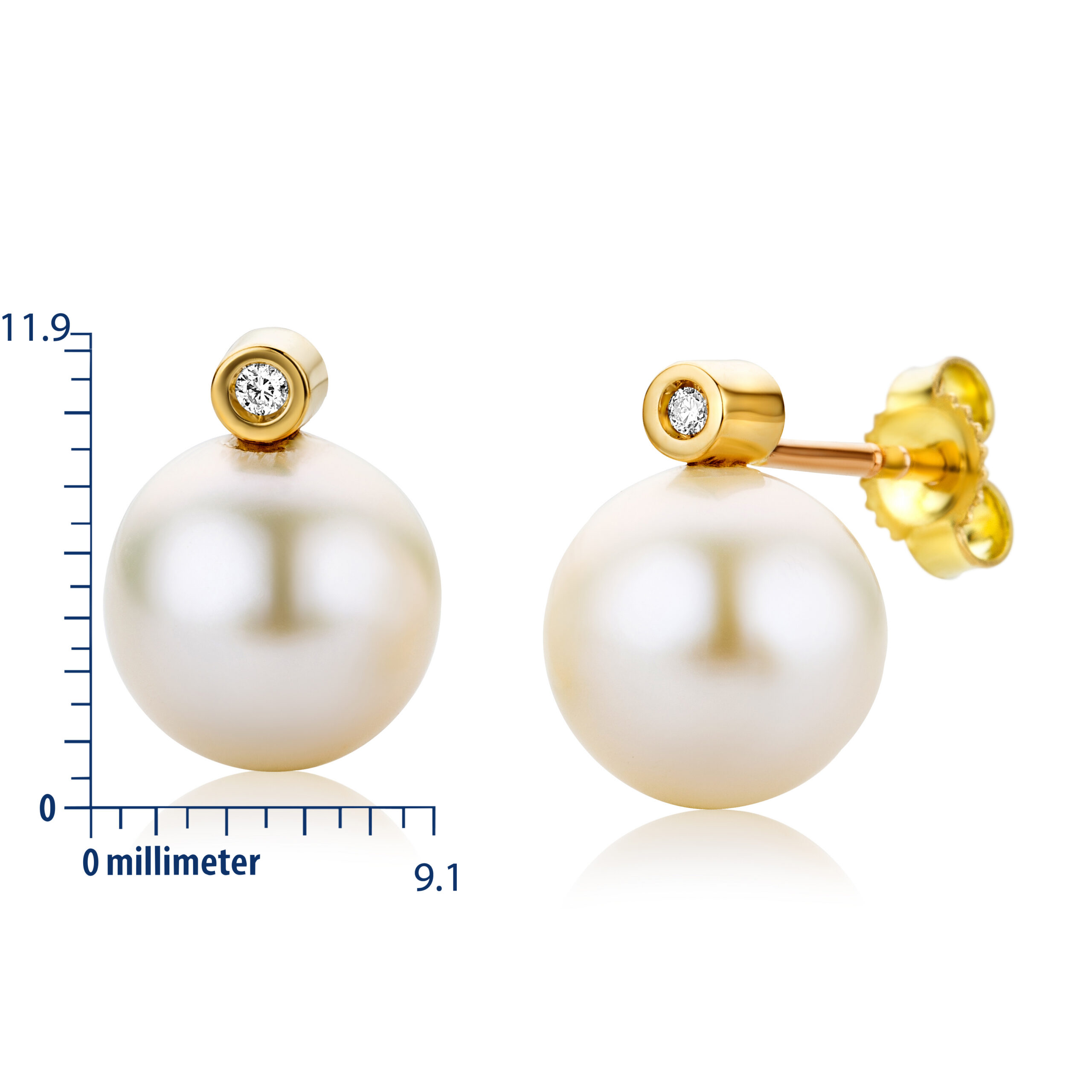 Miore Orecchini oro giallo 18kt perla acqua dolce